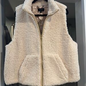 NWT PLUS J. Crew Cream Sherpa Vest